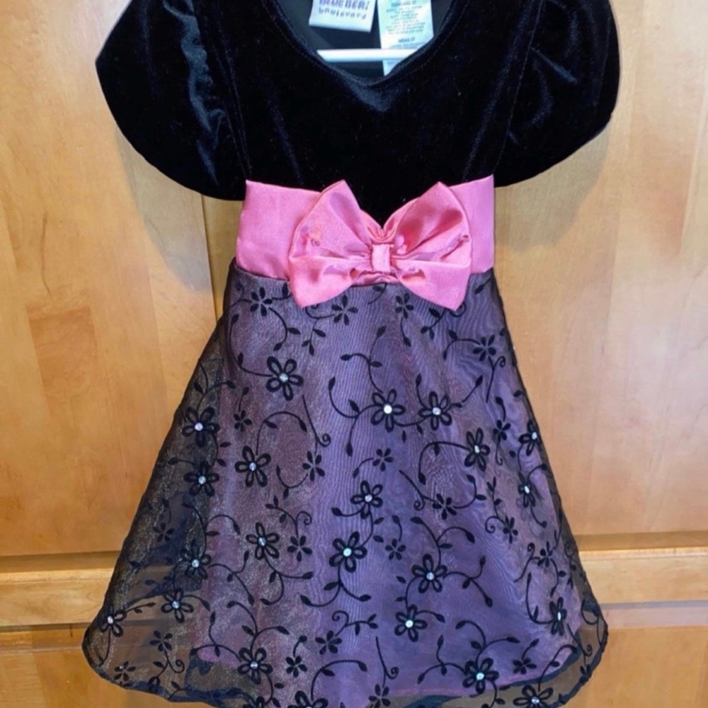 Black & Pink Toddler Dress by Blueberi Boulevard. Size 2T. Worn once
